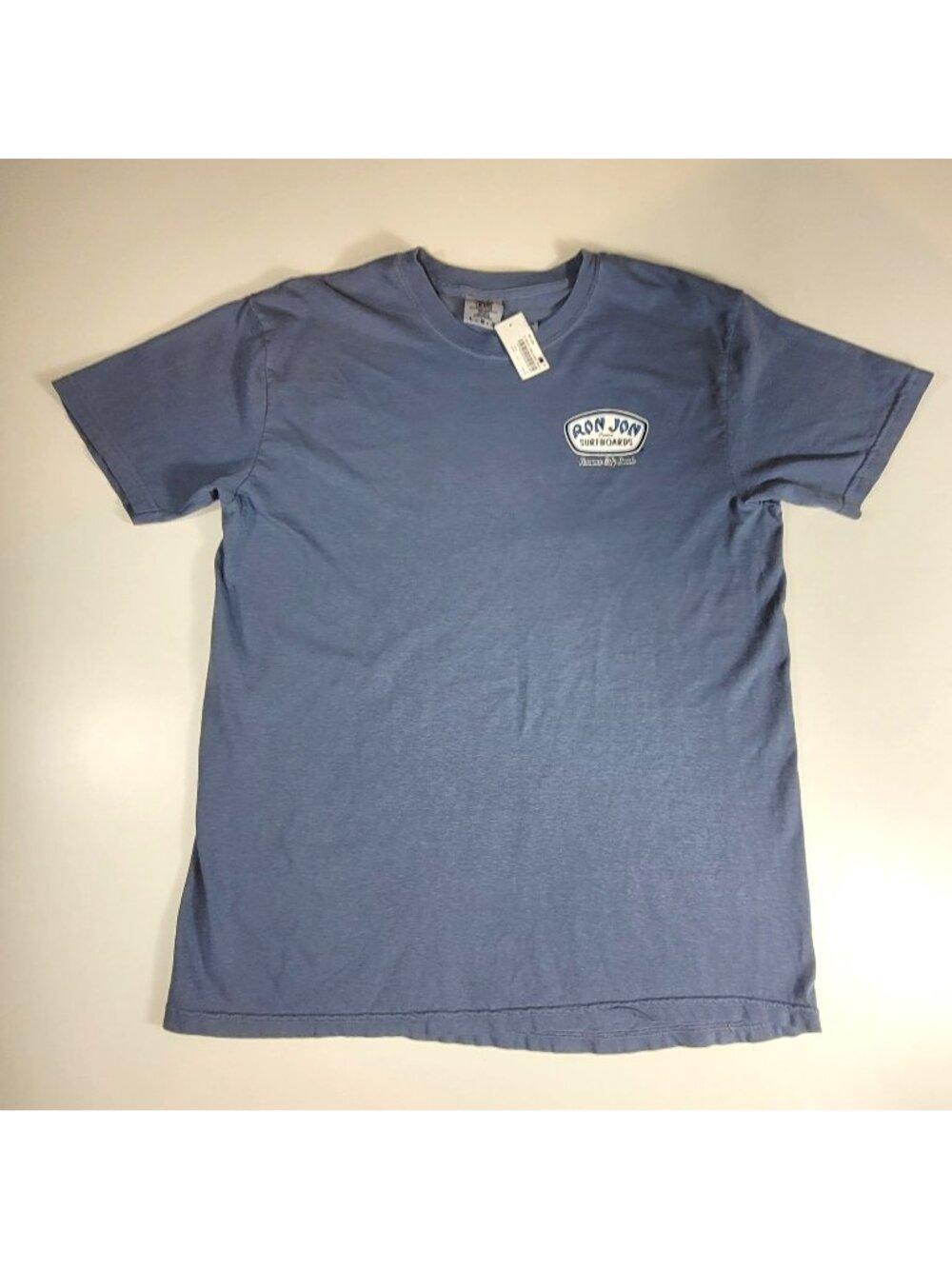Men's Size Large T-Shirt RON JON Custom Surfboards Panama City Beach Cotton Blue